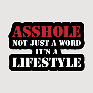 Vinyl sticker ASSHOLE