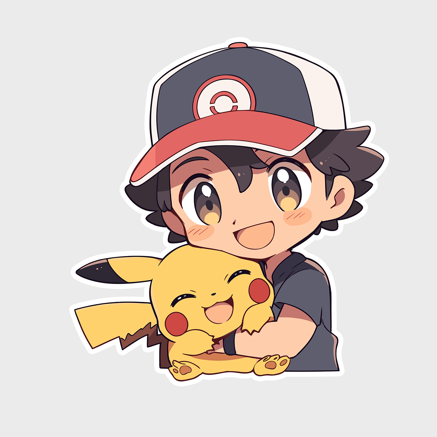 Vinyl sticker AshPikachu