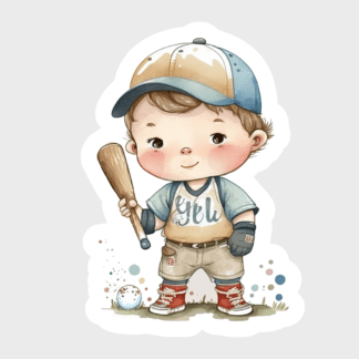 Vinyl sticker Baseball boys (2)