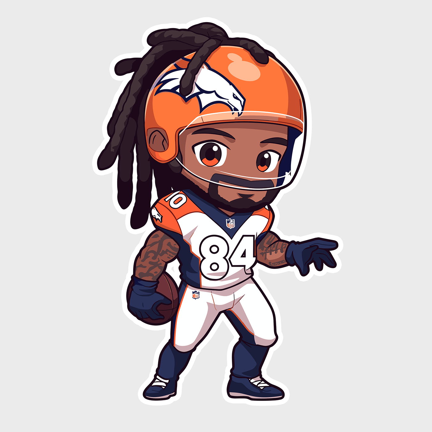 Vinyl sticker Broncos