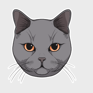 Vinyl sticker Chartreux