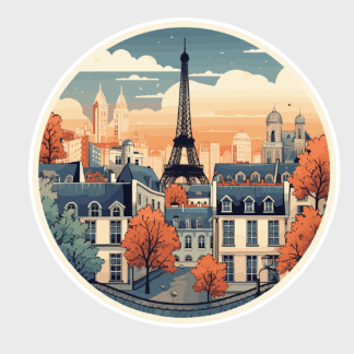 Vinyl sticker Paris
