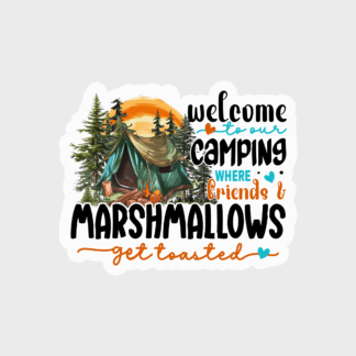 Vinyl sticker STR00092 15 Welcome to our Camping