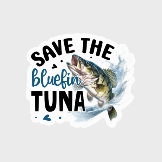 Vinyl sticker STR00095 9 Save the bluefin