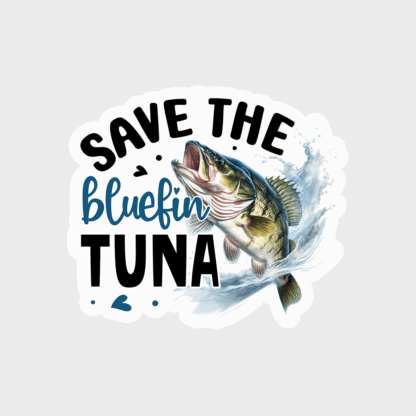 Vinyl sticker STR00095 9 Save the bluefin