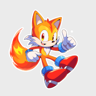 Vinyl sticker Tails