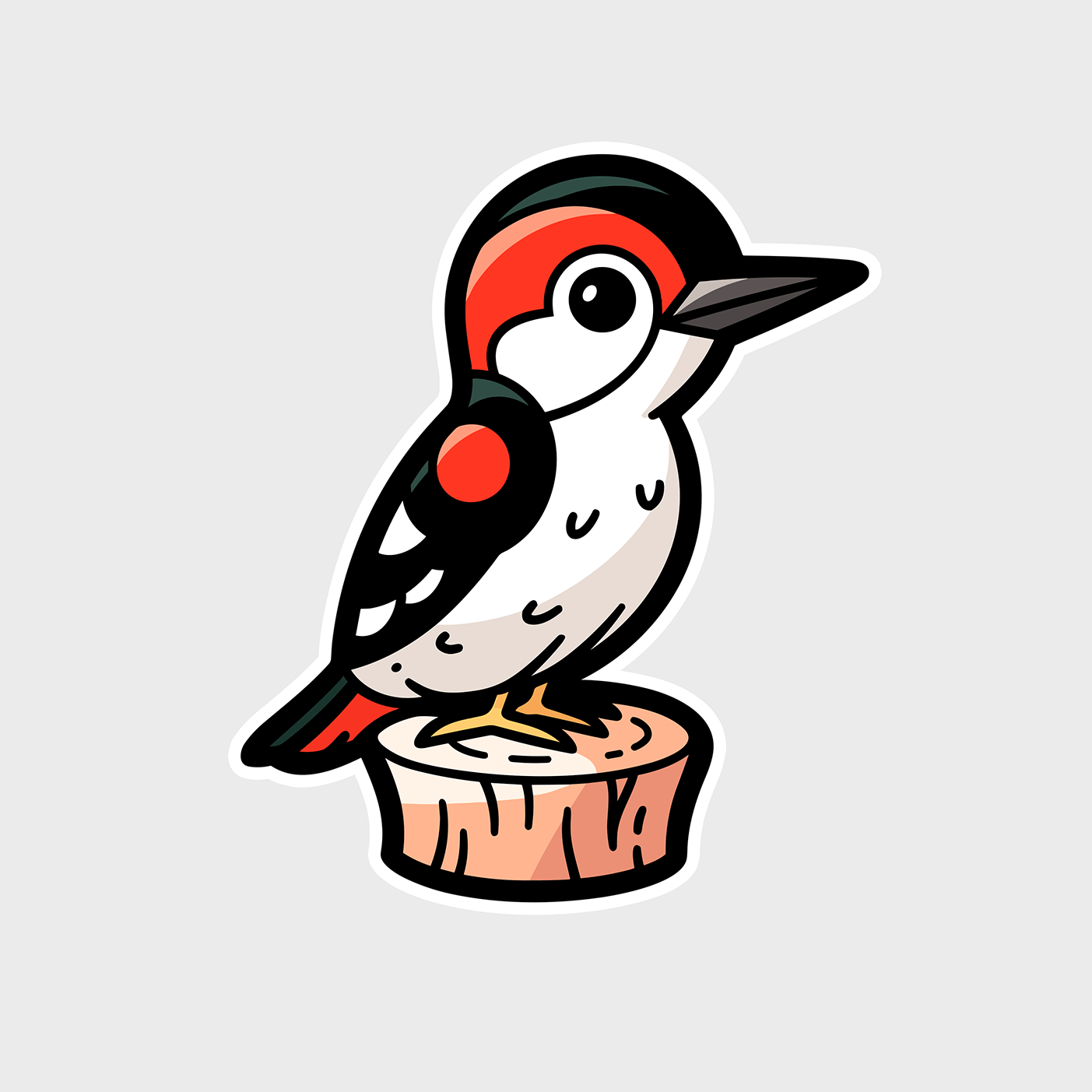 Vinyl sticker Woodpecker