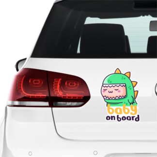 Dinosaur baby on board sticker