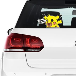 Pickachu Baby on board vinyl sticker